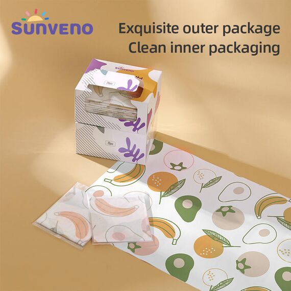 Sunveno Baby Feeding Disposable Travel Placemats 20 Pcs Pack, Color: White, 6 image