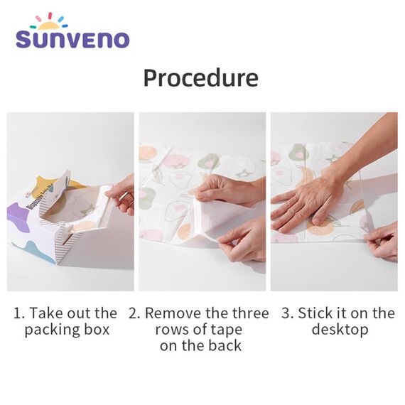 Sunveno Baby Feeding Disposable Travel Placemats 20 Pcs Pack, Color: Multicolor, 7 image