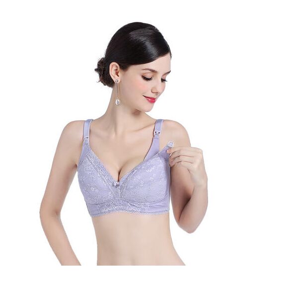 Sunveno Maternity Nursing Bra, Color: Lavender, Maternity Size: 85C, 5 image
