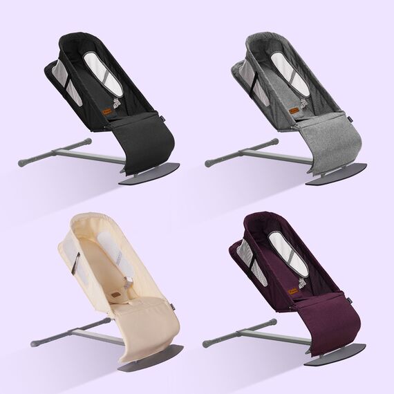 Teknum Baby Bouncer Recliner Seat With Grab Toys 0-6 Months 9Kg, Color: Black, 7 image