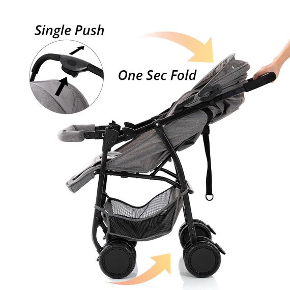 Teknum Trip Plus Baby Stroller 6–36 Months Up To 15Kg, Color: Grey, 5 image