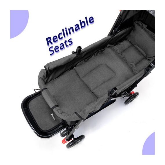 Teknum Double Stroller Combo 6–36 Months 2 X 15Kg, Color: Dark Grey, 6 image