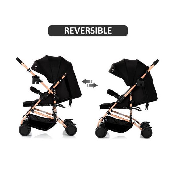 Teknum Reversible Trip Stroller With Ace Diaper Bag 6–36 Months Up To 15Kg, Color: Black, 3 image