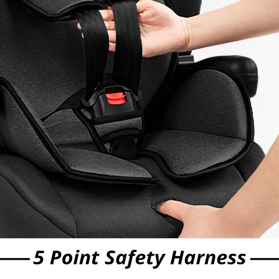 Teknum Pack And Go Foldable Car Seat With Ace Ivory Diaper Bag 9 Months–12 Years 9–36Kg, Color: Black, 7 image