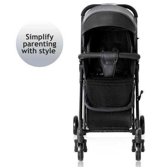 Teknum 2In1 Glide Stroller With Green Diaper Tote Bag Black 0–36 Months Up To 22Kg, Color: Black & Green, 4 image
