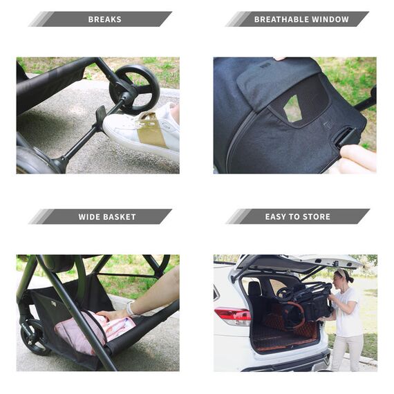 Teknum Stroll-1 Travel System With Reversible Stroller And Compacto Baby Car Seat Black 0–4 Years Up To 22Kg, Color: Black, 17 image