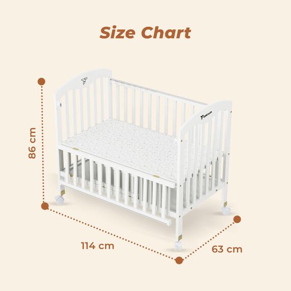 Teknum 4In1 Wooden Bedside Crib With Storage And Height Adjustments 0-4 Years, 22 image