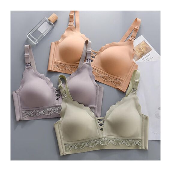 Sunveno Maternity Feeding Bra, Color: Green, Maternity Size: XL, 2 image