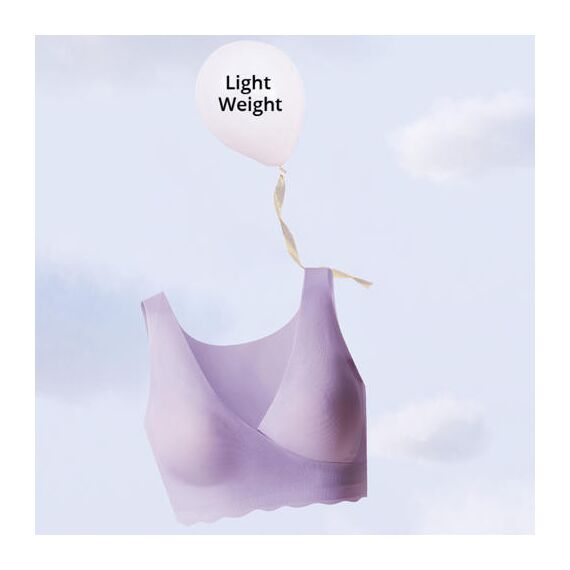 Sunveno Maternity Cross Fit Nursing & Sleep Bra, Color: Purple, Maternity Size: XXL, 4 image