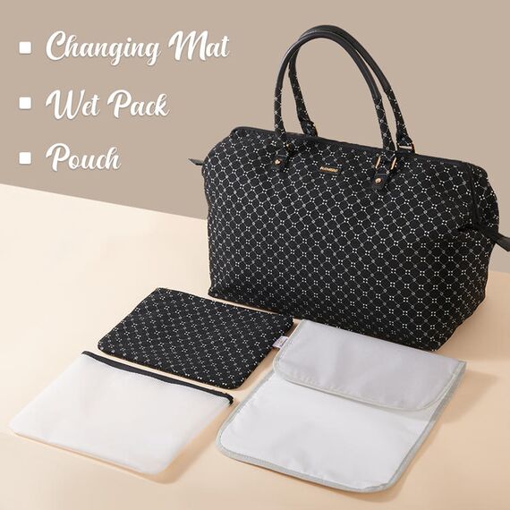 Sunveno Mommy Fashion Diaper Bag, Color: Black, 7 image