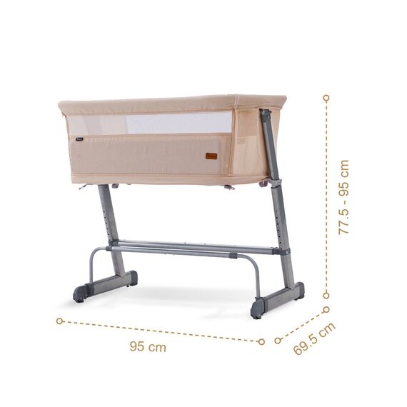 Teknum All-In-1 Bedside Crib Cot Playpen Sofa Expansion Pack 0-4 Years 100Kg, Color: Ivory, 9 image