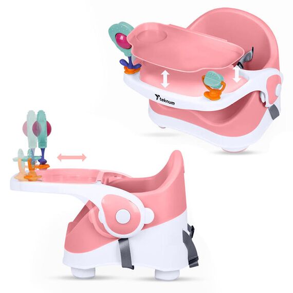 Teknum Portable Booster Chair 6-36 Months 15Kg, Color: pink, 4 image