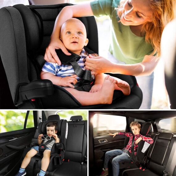 Teknum Pack And Go Car Seat Group 1/2/3 Foldable Portable 9Kg–36Kg, Color: Black, 8 image