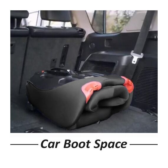 Teknum Pack And Go Car Seat Group 1/2/3 Foldable Portable 9Kg–36Kg, Color: Black, 14 image