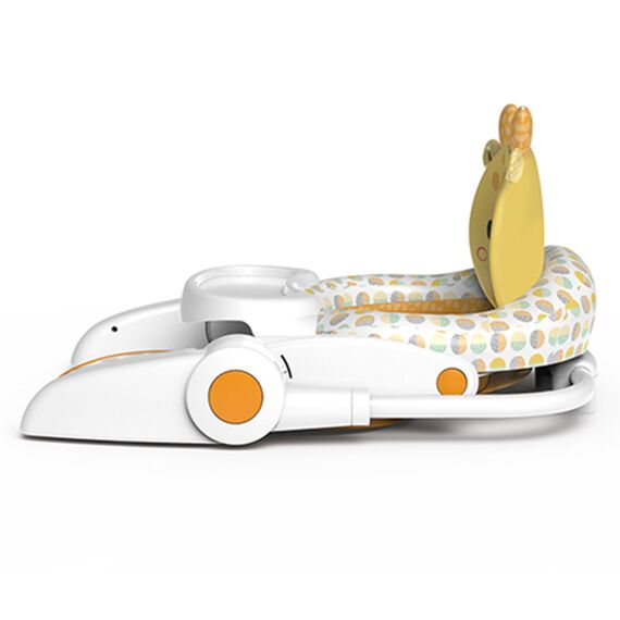 Teknum Baby Portable Dining Feeding Chair Recliner Activity Chair 6–30 Months Up To 12Kg, Color: White & Yellow, 3 image