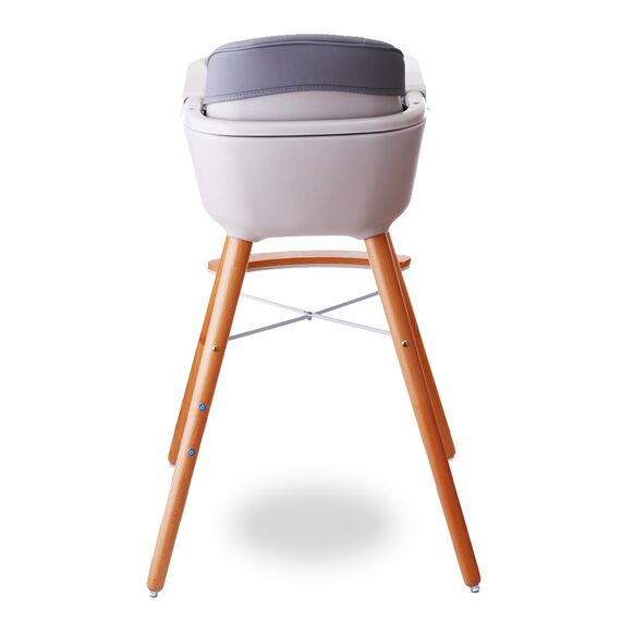 Teknum Premium Dual Height Wooden High Chair 6–36 Months Up To 15Kg, Color: Grey, 6 image