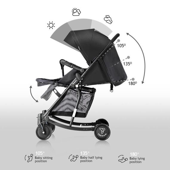 Teknum 2In1 Glide Baby Stroller With Rocker Function 0-36 Months, 15 image