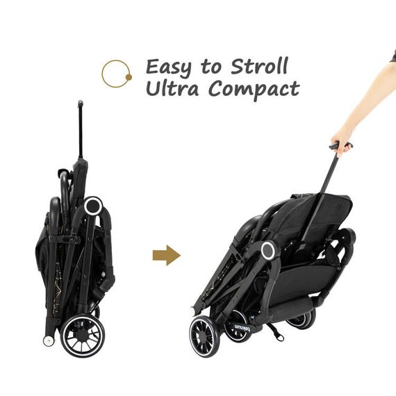 Teknum Travelzen Baby Stroller With Coffee Cup Holder 0–48 Months Up To 22Kg, Color: Black Gold, 11 image