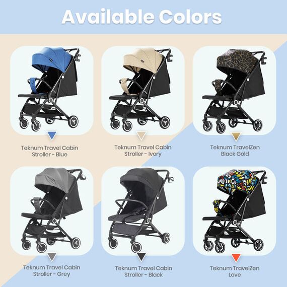 Teknum Travelzen Baby Stroller With Coffee Cup Holder 0–48 Months Up To 22Kg, Color: Black Gold, 17 image