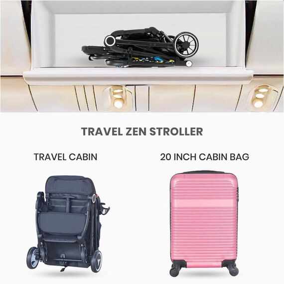 Teknum Travelzen Baby Stroller With Coffee Cup Holder 0–48 Months Up To 22Kg, Color: Black Love, 13 image