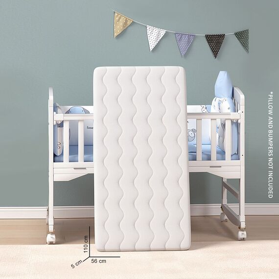 Teknum 7In1 Convertible Kids Bed And Bedside Crib With Mattress, Mosquito Net And Detachable Wheels 0-12 Years, 9 image