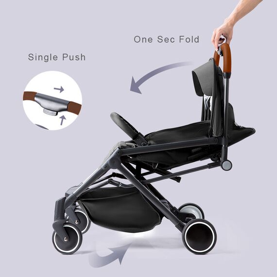 Teknum Travel Lite Stroller Sld Cabin Fold 0–4 Years Up To 22Kg, Color: Midnight, 9 image