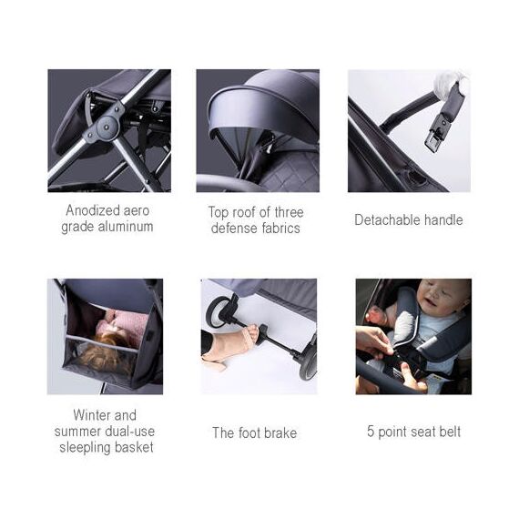 Teknum Travel Lite Stroller Sld Cabin Fold 0–4 Years Up To 22Kg, Color: Midnight, 14 image