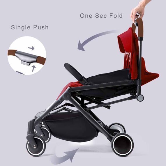 Teknum Travel Lite Stroller Sld Cabin Fold 0–4 Years Up To 22Kg, Color: red, 12 image