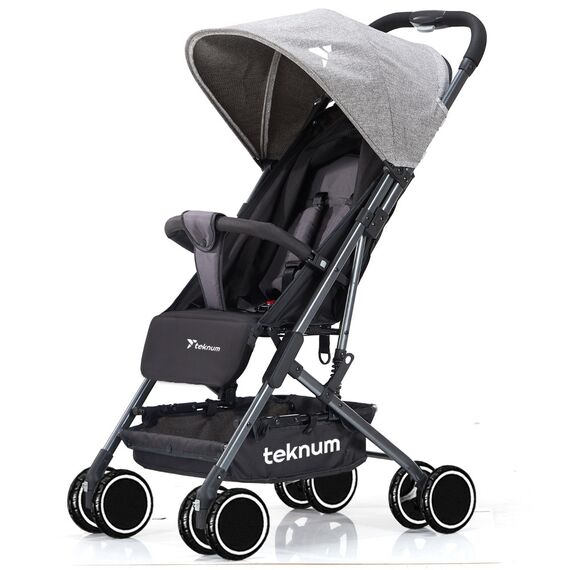 Teknum Yoga Lite Stroller Cabin Fold 6–36 Months Up To 15Kg, Color: Grey
