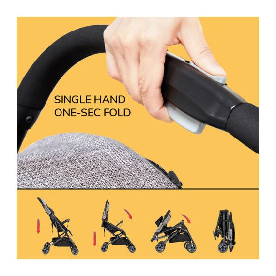 Teknum Yoga Lite Stroller Cabin Fold 6–36 Months Up To 15Kg, Color: Grey, 5 image