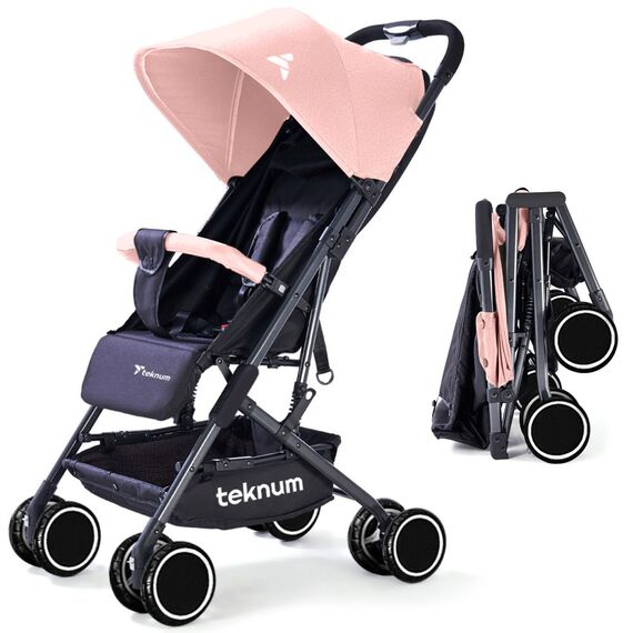 Teknum Yoga Lite Stroller Cabin Fold 6–36 Months Up To 15Kg, Color: pink