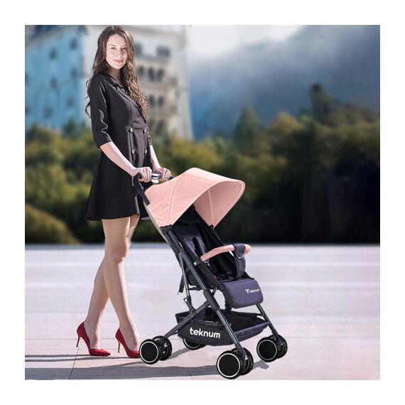 Teknum Yoga Lite Stroller Cabin Fold 6–36 Months Up To 15Kg, Color: pink, 4 image