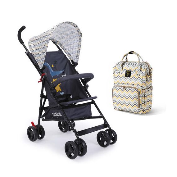 Teknum Eco Lite Baby Stroller With Sunveno Diaper Bag Combo