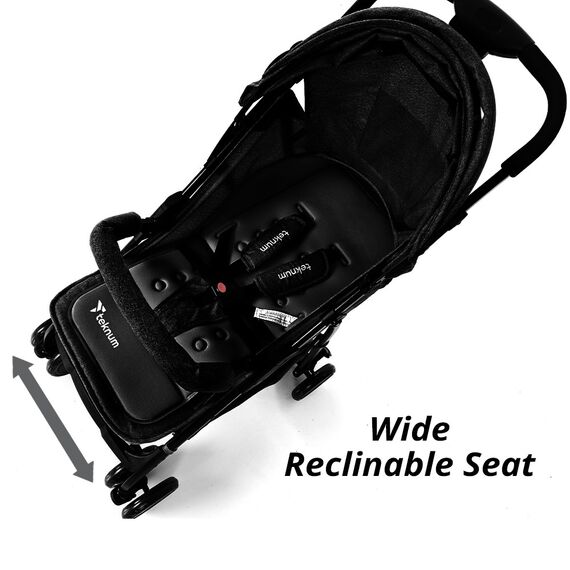 Teknum Trip Plus Stroller With Diaper Bag Combo 6–36 Months Up To 15Kg, Color: Black, 4 image