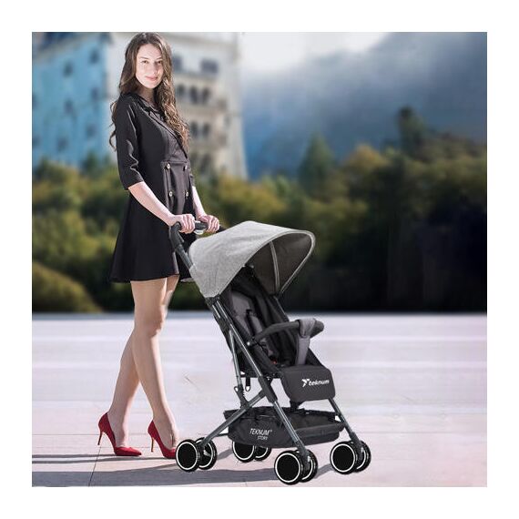 Teknum Yoga Lite Stroller With Diaper Bag Combo Black 6–36 Months Up To 15Kg, Color: Grey, 4 image