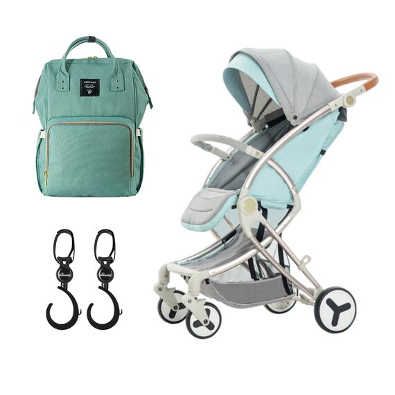 Teknum Feather Lite Traveler A1 Baby Stroller Combo With Sunveno Diaper Bag And Hooks 0-4 Years, 6 image