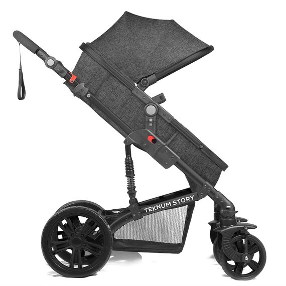 Teknum 3In1 Pram Stroller And Little Story Mamma Diaper Bag Bundle 6-36 Months, 10 image
