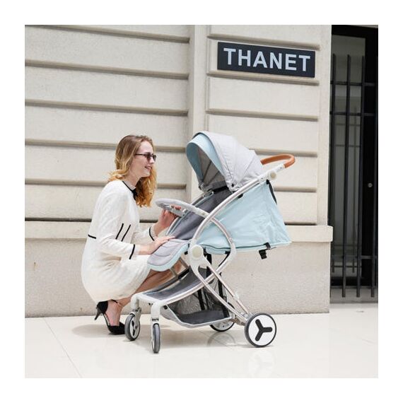 Teknum A1 Green Stroller With Sunveno Grey Diaper Bag 0–4 Years Up To 20Kg, Color: Green, 16 image