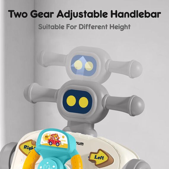 Teknum 3In1 Baby Walker Learning Table Game Panel With Musical Keyboard 6+ Months, Color: Grey, 4 image