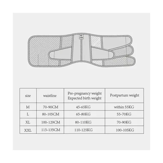 Sunveno Breathable Postpartum Abdominal Belt, Color: White, Maternity Size: XL, 18 image