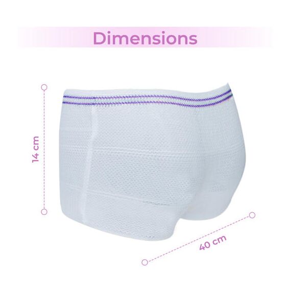 Sunveno Postpartum Mesh Underwear 2 Pieces, Color: White, Maternity Size: L, 13 image