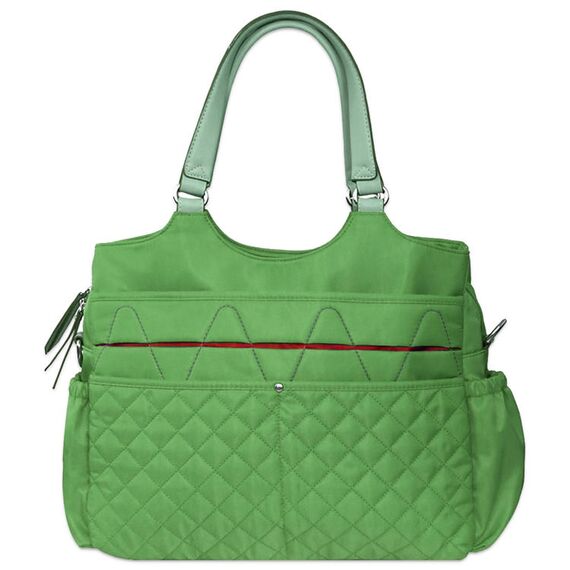Sunveno Fashion Diaper Bag 17.7L With 15 Pockets And Shoulder Strap, Color: Green