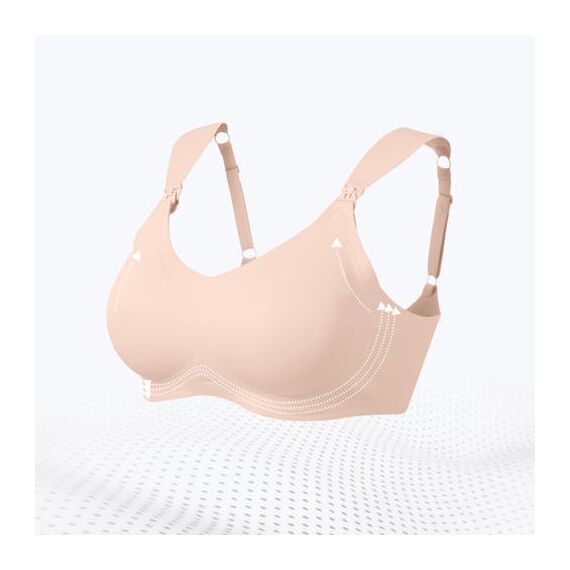Sunveno Maternity Feeding Bra, Color: Skin, Maternity Size: L, 5 image
