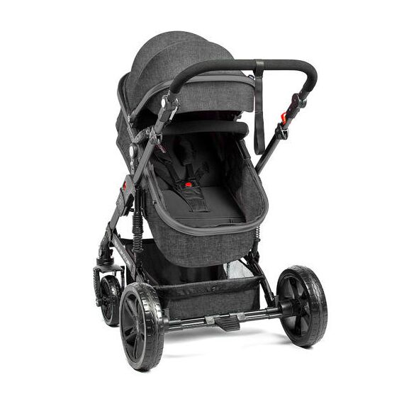 Teknum 3In1 Baby Stroller With Bassinet Reversible Seat 0-3 Years 18Kg, Color: Space Grey, 13 image