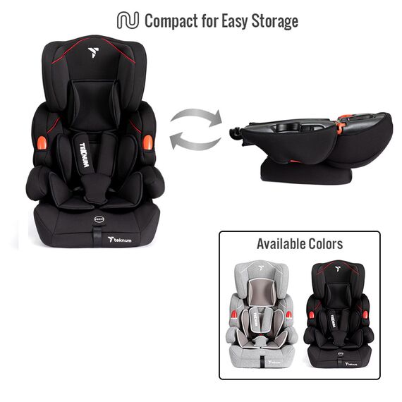 Teknum Nova Car Seat Group 1/2/3 9-36Kg 9 Months-12 Years, Color: Black, 14 image