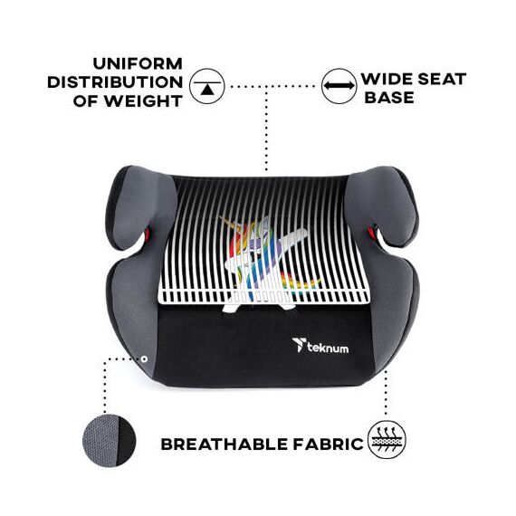 Teknum Dinosaur Car Seat Booster Group 2/3 15Kg–36Kg 4–12 Years, Color: pink, 5 image