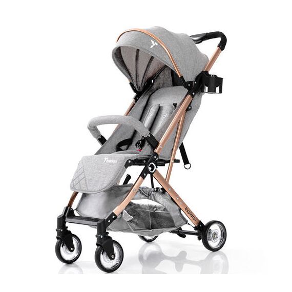 Teknum Explorer Travel Stroller Lightweight Cabin Friendly 6–36 Months Up To 15Kg, Color: Grey