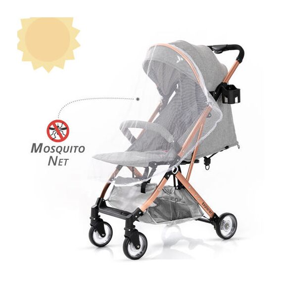 Teknum Explorer Travel Stroller Lightweight Cabin Friendly 6–36 Months Up To 15Kg, Color: Grey, 5 image