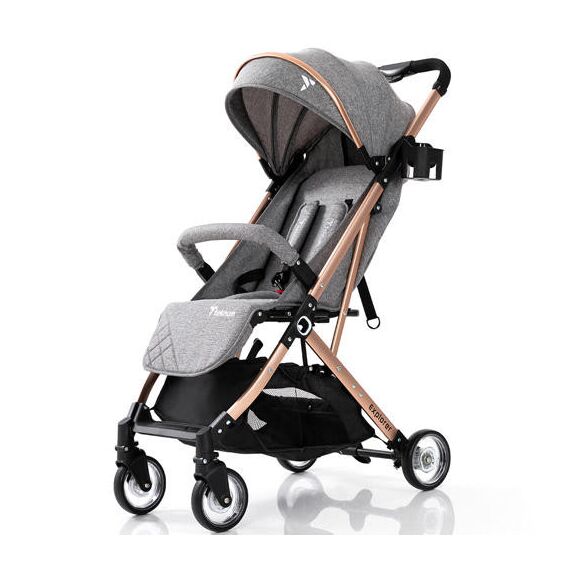 Teknum Explorer Travel Stroller Lightweight Cabin Friendly 6–36 Months Up To 15Kg, Color: Melange Grey