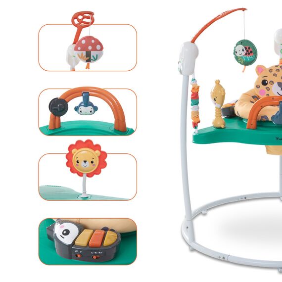 Teknum Baby Activity Jumper With Music And 9 Toys 4 Months+ Up To 11.3Kg, Color: White, 3 image